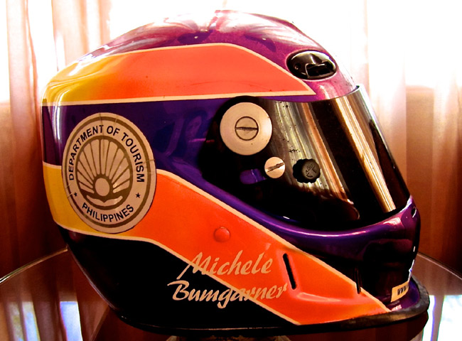 Michele Bumgarner's helmet color design evolution Michele Bumgarner's helmet color design evolution