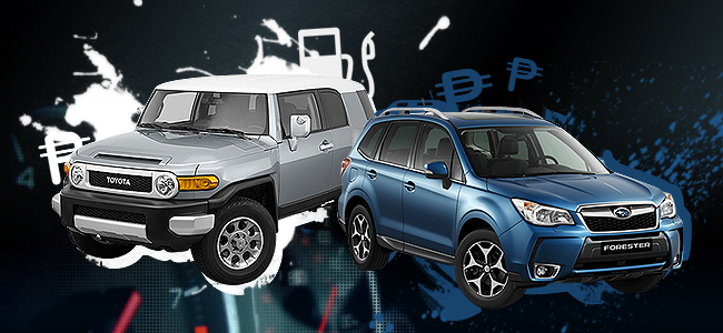 Toyota FJ Cruiser vs. Subaru Forester XT Toyota FJ Cruiser vs. Subaru Forester XT