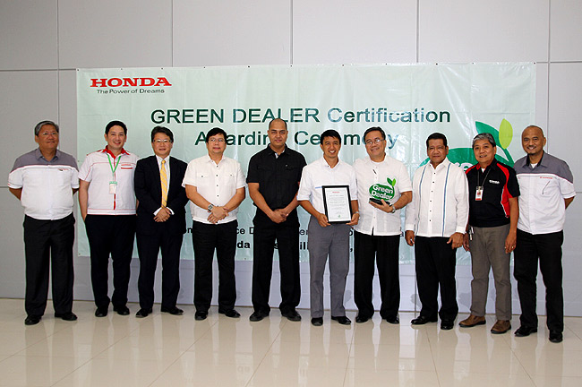 Honda Philippines names 'Certified Good Green 'Dealers'
