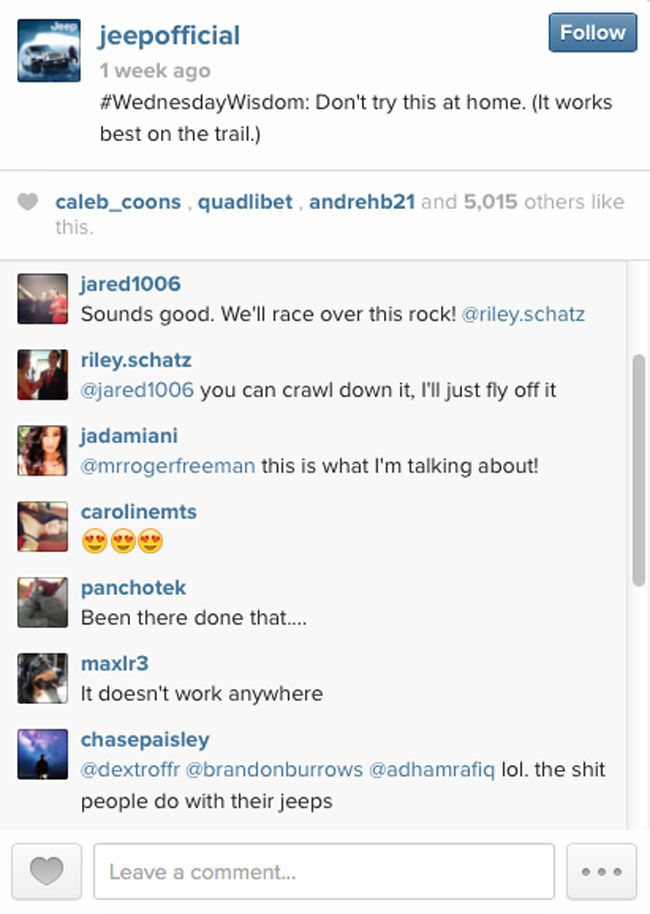 Jeep on Instagram