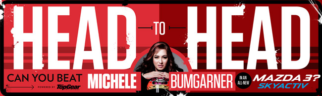 Can you beat Michele Bumgarner in an all-new Mazda 3 Skyactiv?