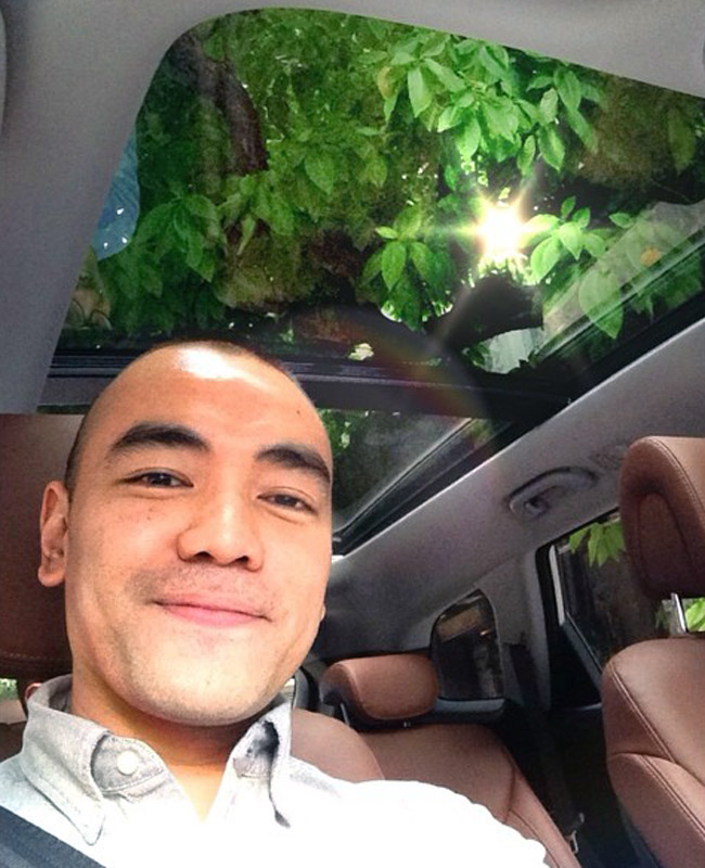 Paeng Batuigas in the Hyundai Grand Santa Fe