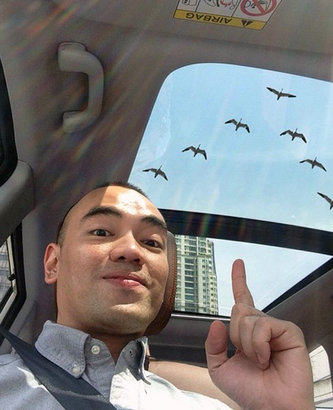 Paeng Batuigas in the Hyundai Grand Santa Fe