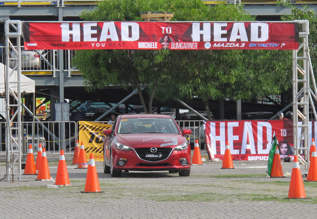 Head To Head: Can You Beat Michele Bumgarner in an All-New Mazda 3 Skyactiv?