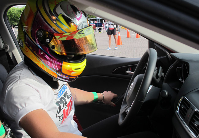 Head To Head: Can You Beat Michele Bumgarner in an All-New Mazda 3 Skyactiv?