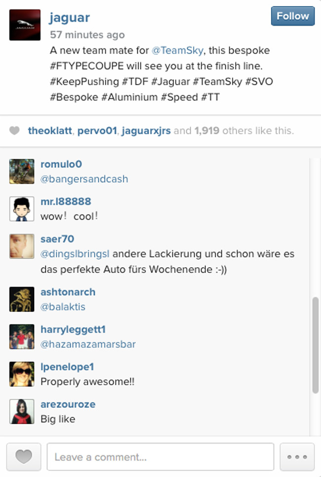 Jaguar on Instagram
