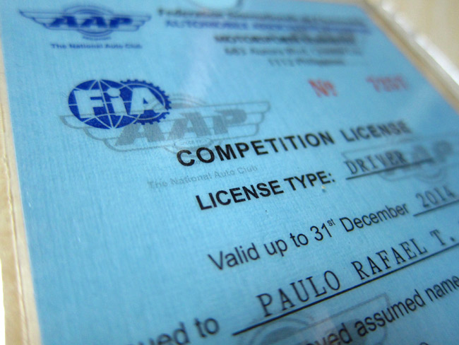 Ever wonder what a Philippine local competition license looks like?