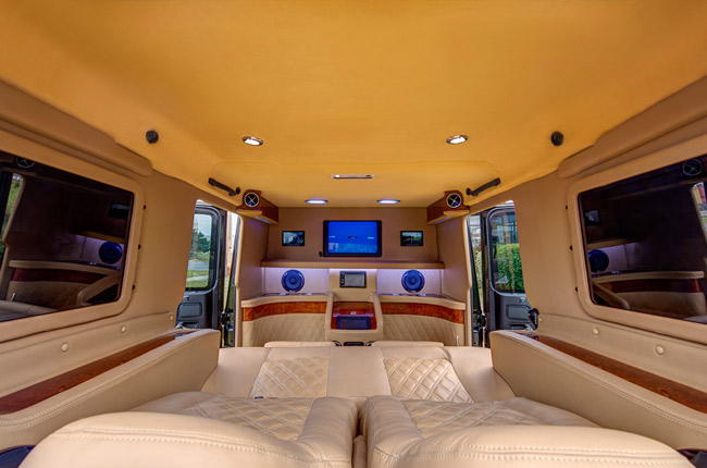 Who needs an armored executive limo that can double as mobile office?