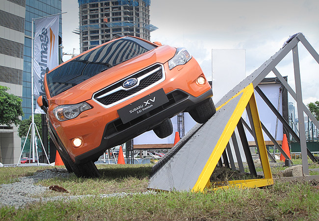 Test drive the Subaru XV, Forester through AWD obstacles
