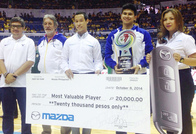 UAAP basketball MVP awardee Kiefer Ravena