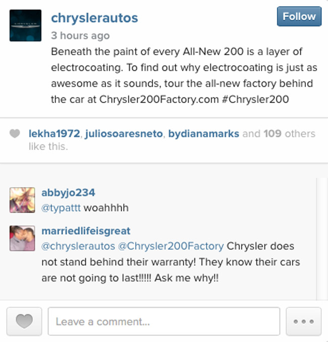 Chrysler on Instagram