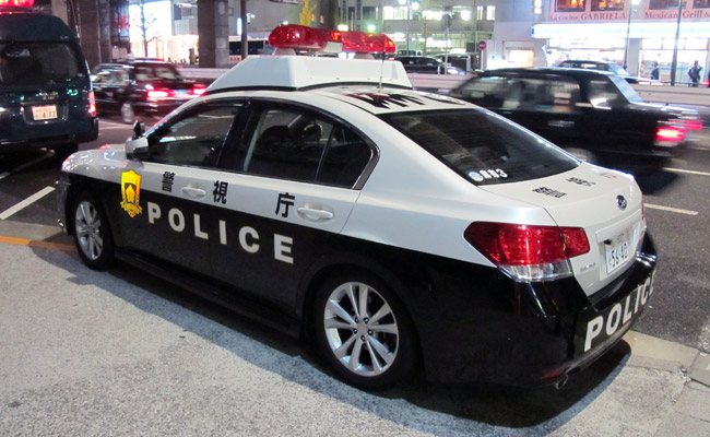 Subaru Legacy police car in Japan