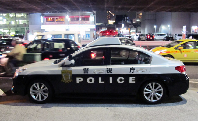 Subaru Legacy police car in Japan