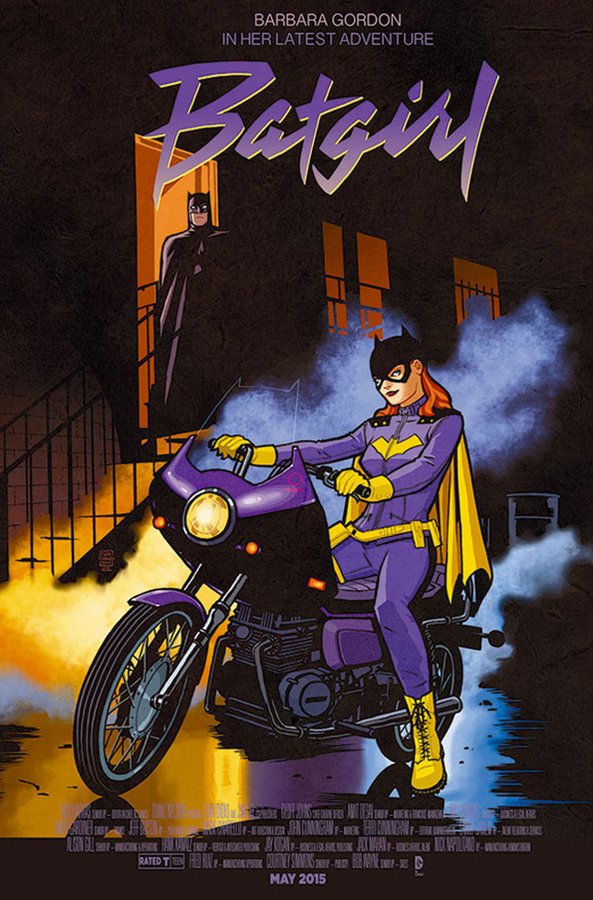 Batgirl as Prince in Purple Rain