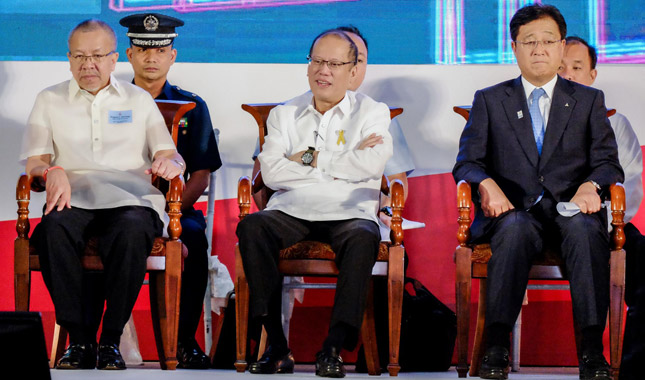 President Aquino at the inauguration of Mitsubishi Motors Philippines' Santa Rosa plant