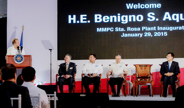 President Aquino at the inauguration of Mitsubishi Motors Philippines' Santa Rosa plant