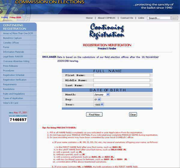Comelec Precinct Finder