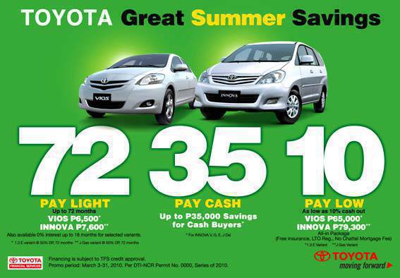 TopGear.com.ph Philippine Car News 2010 Toyota Philippines summer deal