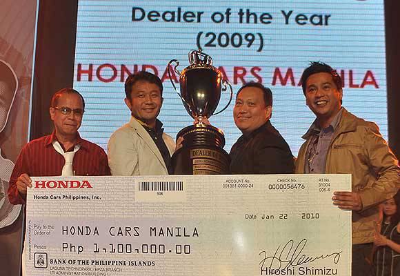 TopGear.com.ph Philippine Car News - Honda Cars Manila is Honda Cars Philippines dealer of the year