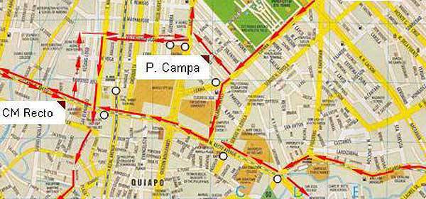 Manila Rerouting Map