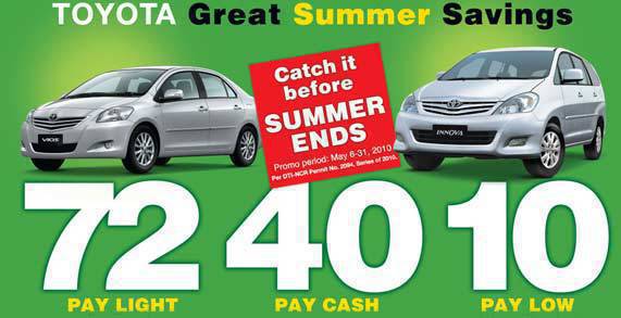 TopGear.com.ph Philippines Car News - Toyota Summer Promo