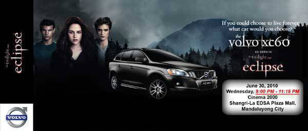TopGear.com.ph - Volvo's exclusive screening ticket to The Twilight Saga: Eclipse