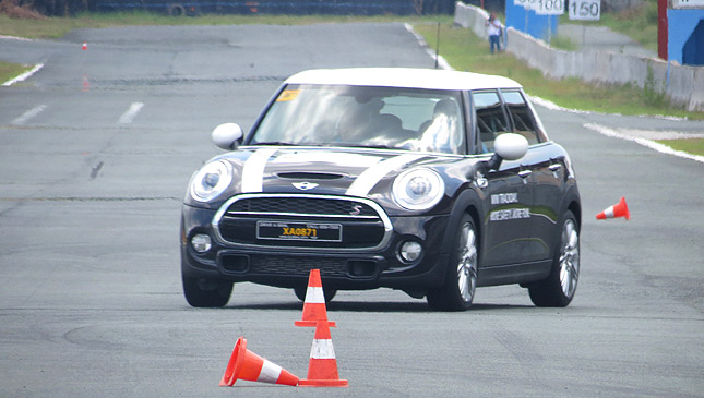 We took the five-door Mini around the track and had loads of fun