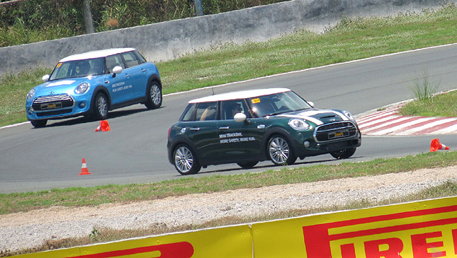 We took the five-door Mini around the track and had loads of fun