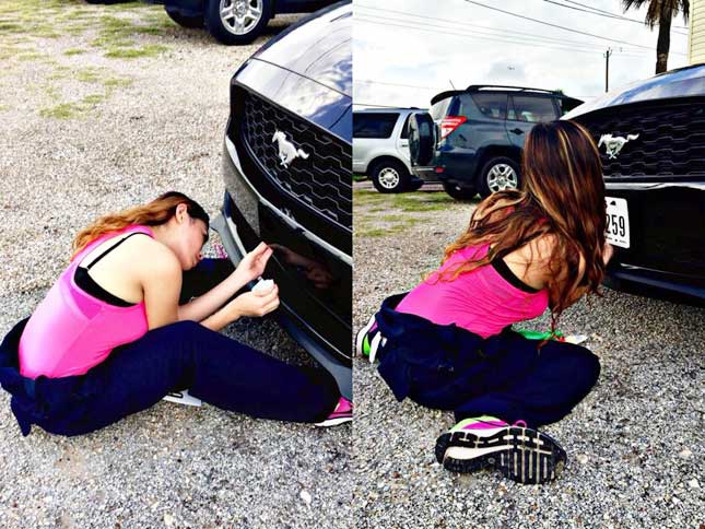 Wendy Lagrimas and her Ford Mustang
