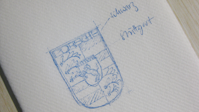 Porsche napkin