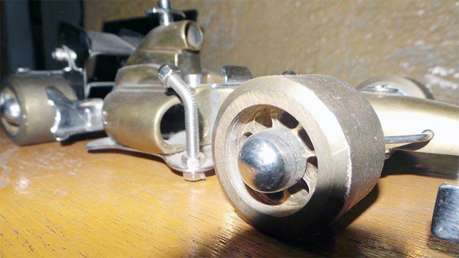 Steel-and-brass Formula 1 scale model