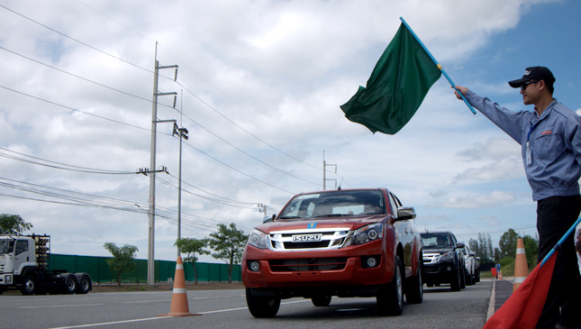 Isuzu test drive in Thailand