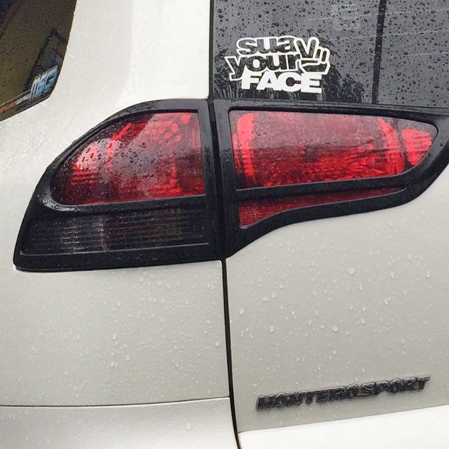 Montero Sport stickers and notes