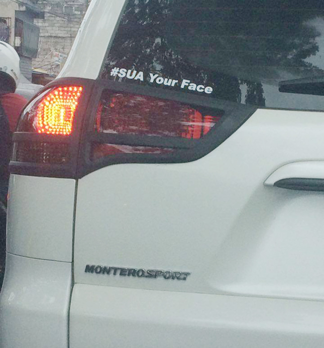 Montero Sport stickers and notes