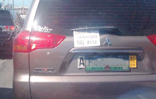 Montero Sport stickers and notes