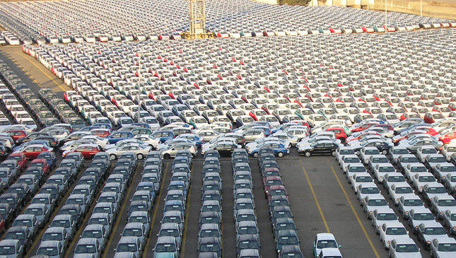 Cars at port