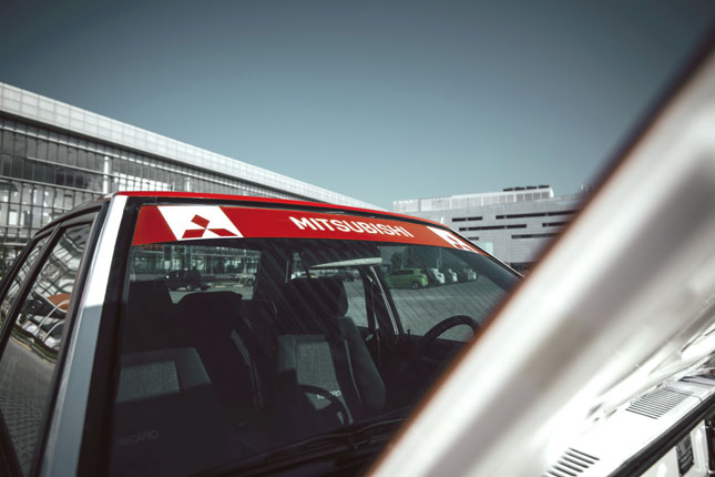 Exterior detail of a 1987 Mitsubishi Lancer GT, also known as the ‘Lancer box-type’ in the Philippines