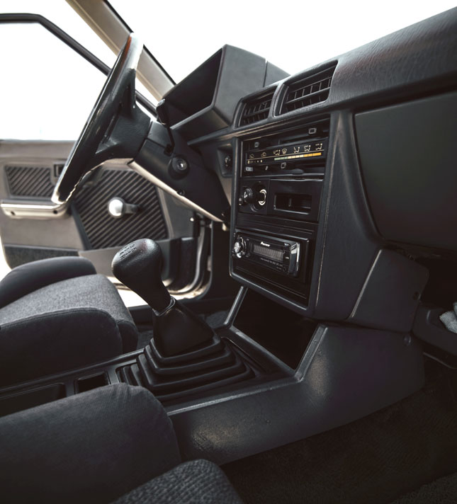 Interior detail of a 1987 Mitsubishi Lancer GT, also known as the ‘Lancer box-type’ in the Philippines