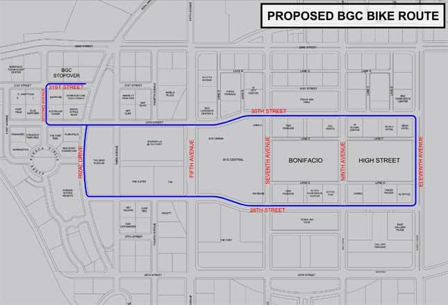 Bonifacio Global City bicycle lanes