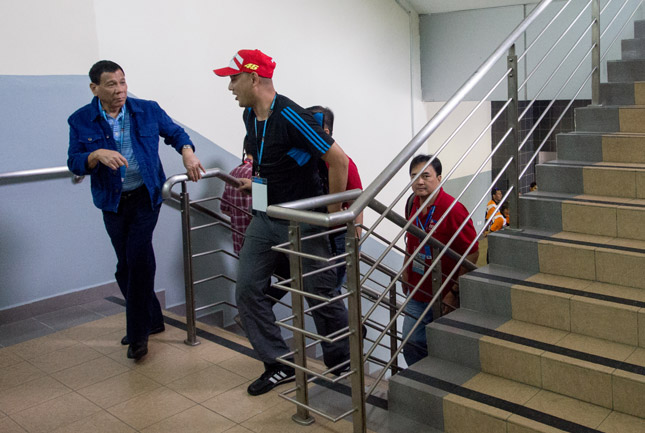 Rodrigo Duterte at MotoGP race