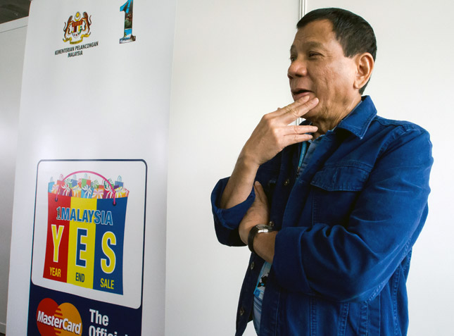 Rodrigo Duterte at MotoGP race